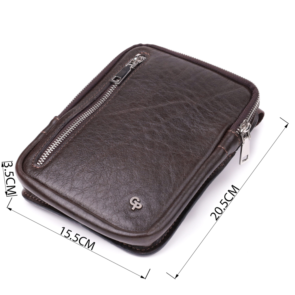 Сумка Grande Pelle Бананка з гладкої натуральної шкіри Коричнева (22880) - зображення 3