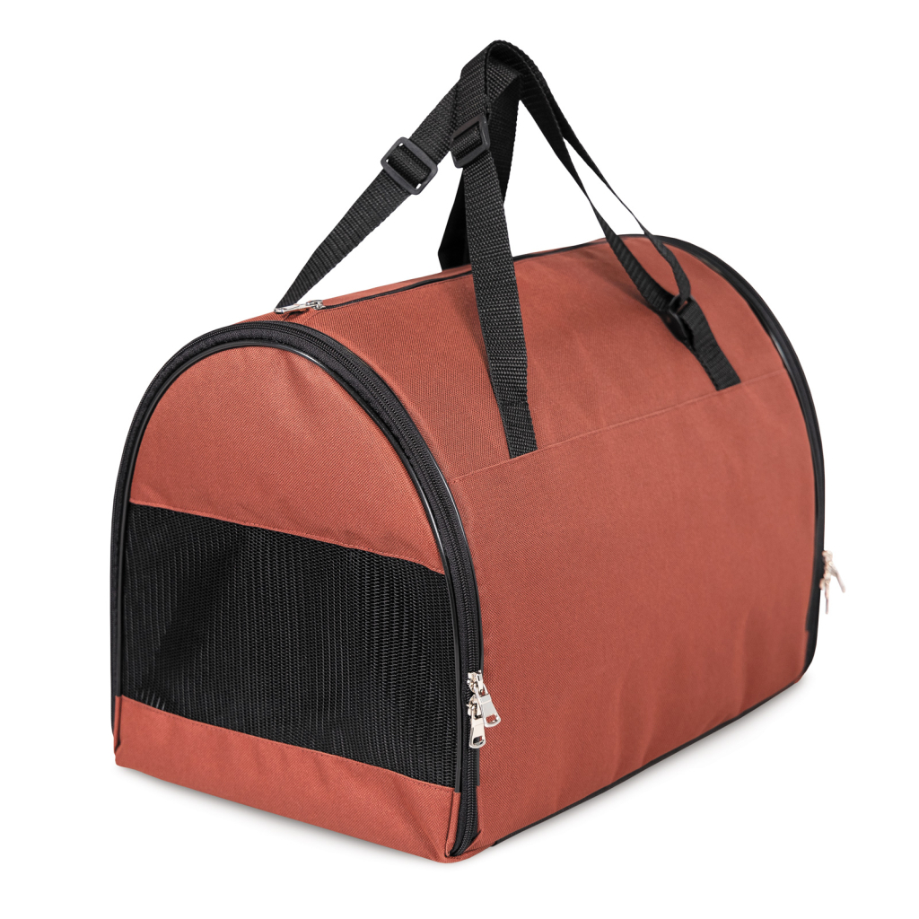 Переноска для тварин Природа "CONSTANTA" 40х28х28 см (бордова) (4823082419753) - зображення 1