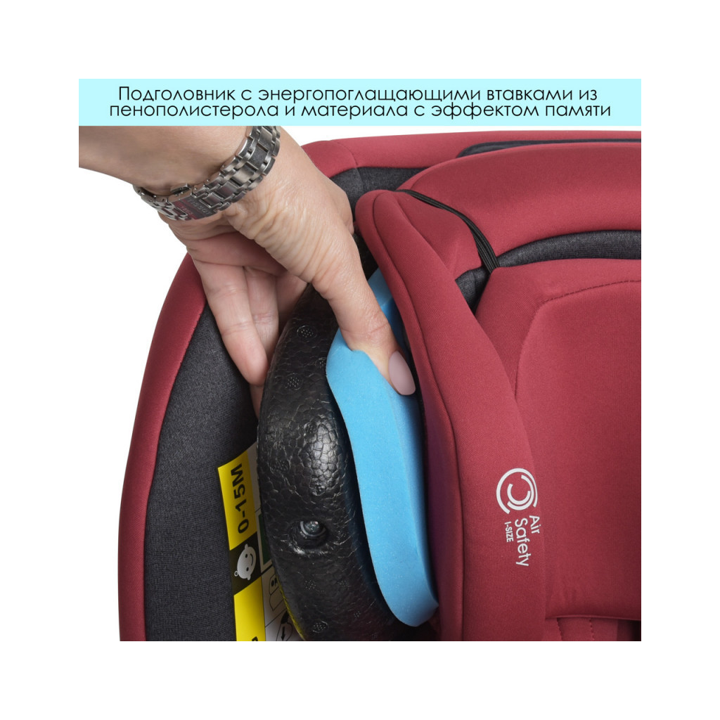 Автокрісло El Camino ME 1081 I-Trust 360 IsoFix 0-36 кг red - зображення 9