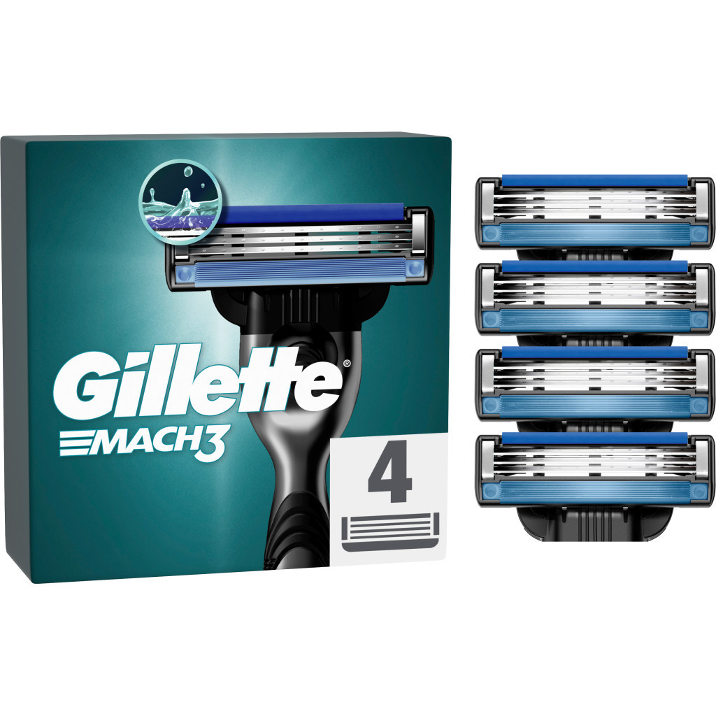 Змінні касети Gillette Mach3 4 шт. (3014260243531) - изображение 1