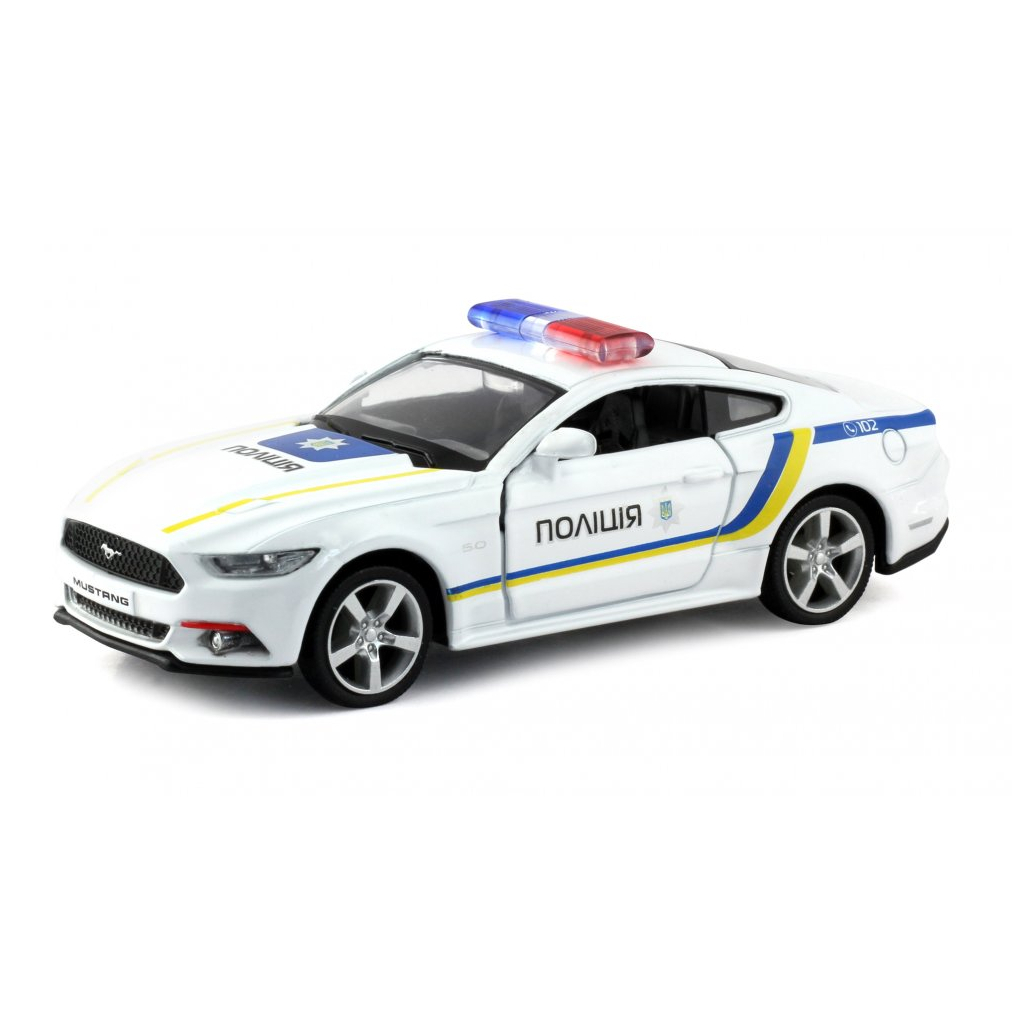 Машина Uni-Fortune Ford Mustang UKRAINIAN POLICE CAR (554029P-UKR) - зображення 1