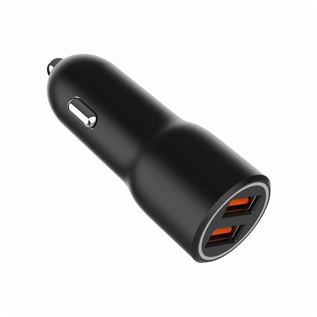 Зарядний пристрій Gembird 2xUSB-A (18W QC3.0) black (TA-UC-A2QC36-CAR-01) - зображення 4