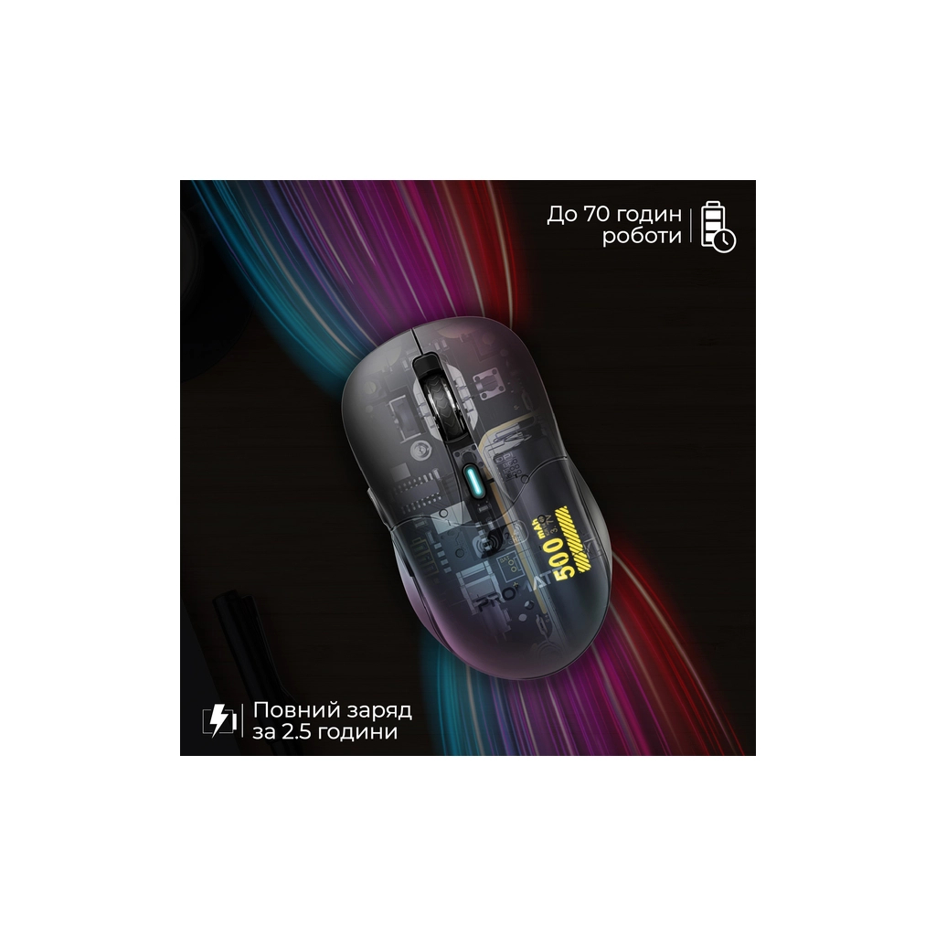 Мишка Promate Samo Wireless/Bluetooth Black (samo.black) - зображення 7