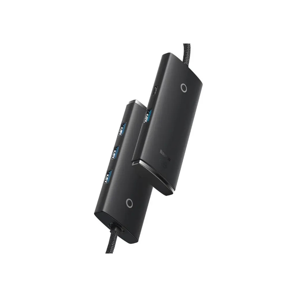 Концентратор Baseus USB-C to 4xUSB 3.0 0.25m black (WKQX030301) - зображення 3
