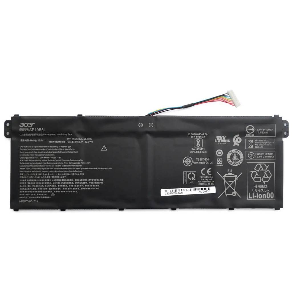 Акумулятор до ноутбука Acer AP19B5L Aspire A514, 3550mAh (54.6Wh), 4cell, 15.4V, Li-ion (A47864) - зображення 1
