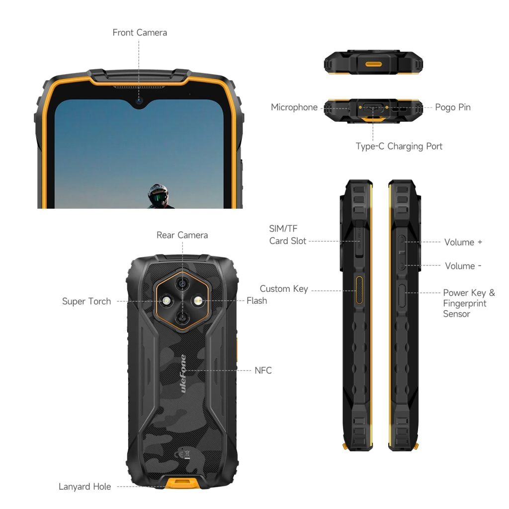 Мобільний телефон Ulefone Rugking 4 Pro 8/256Gb Black-Orange (6975326660921) - зображення 9