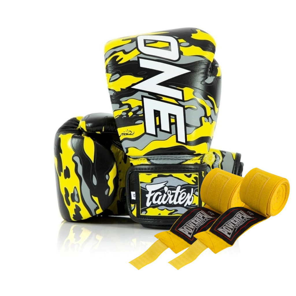 Боксерські рукавички Fairtex BGV-ONE X STBG (натуральна шкіра) 14 унцій (бинти в комплекті) (BGV-ONE_X_STBG_14oz) - зображення 1