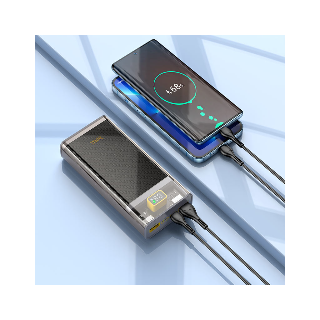 Батарея універсальна HOCO 20000mAh, 22.5W, Black (J103A / 45366) - зображення 7