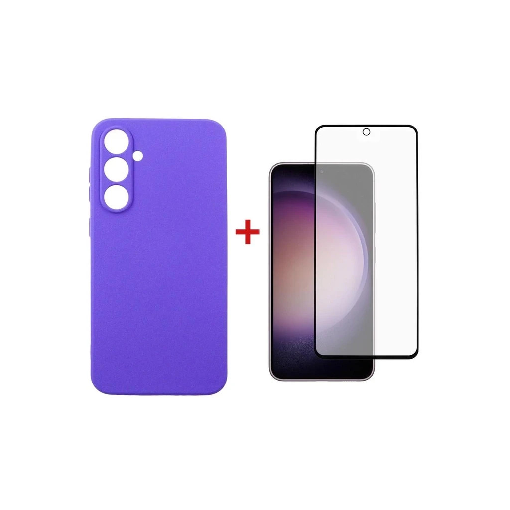 Чохол до мобільного телефона Dengos Kit for Samsung Galaxy S23 FE case + glass (Purple) (DG-KM-12) - зображення 1