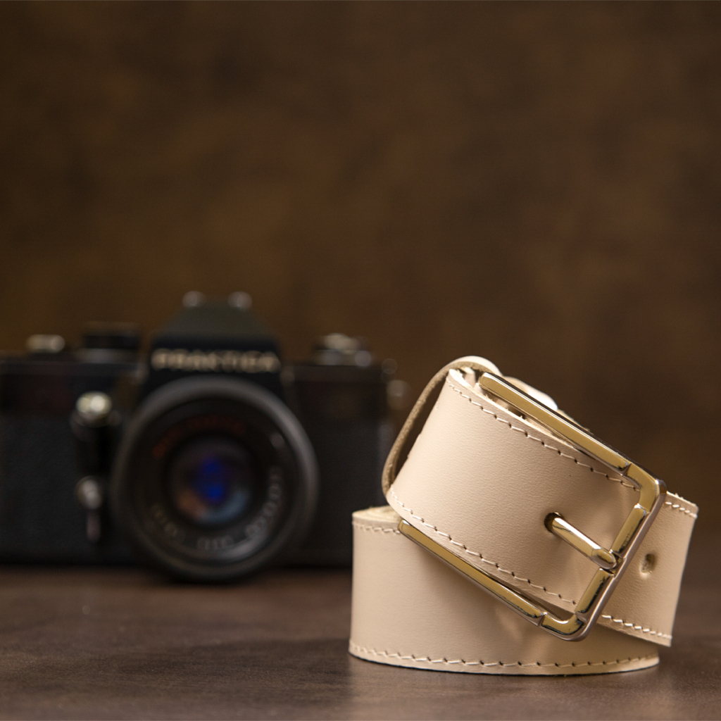 Ремінь Grande Pelle Шкіряний унісекс Бежевий (11450) - зображення 7