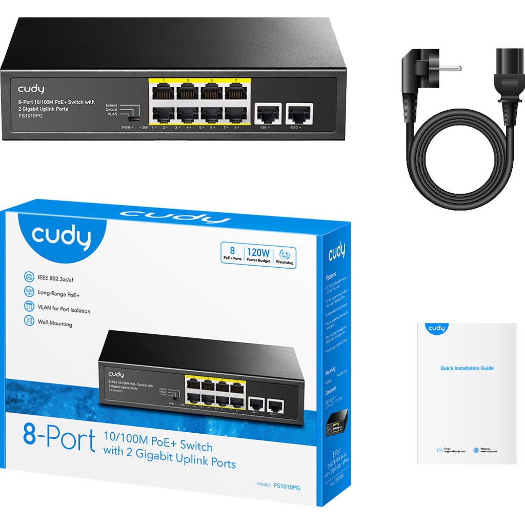 Комутатор мережевий Cudy FS1010PG - зображення 4