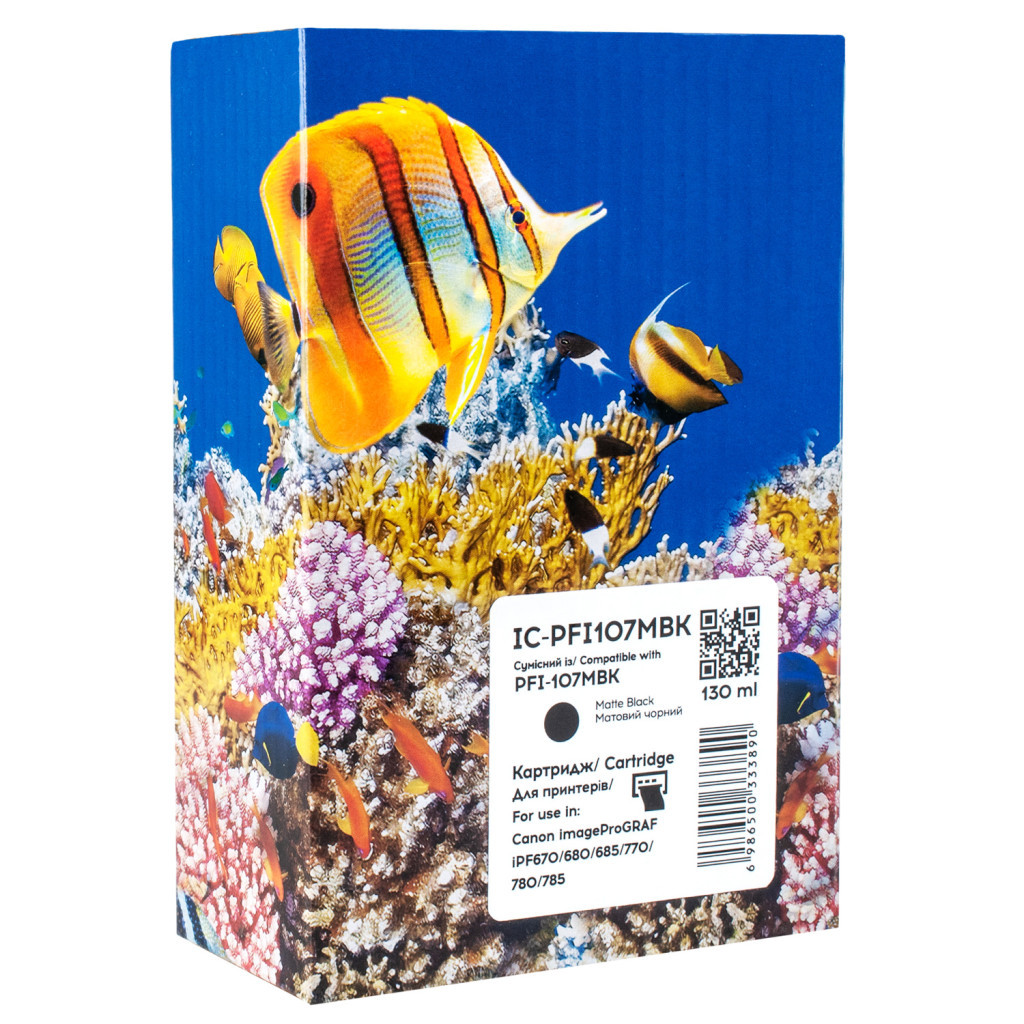 Картридж Barva Canon PFI-107MBK (6704B001) 130 мл, Black (IC-PFI107MBK) - зображення 1