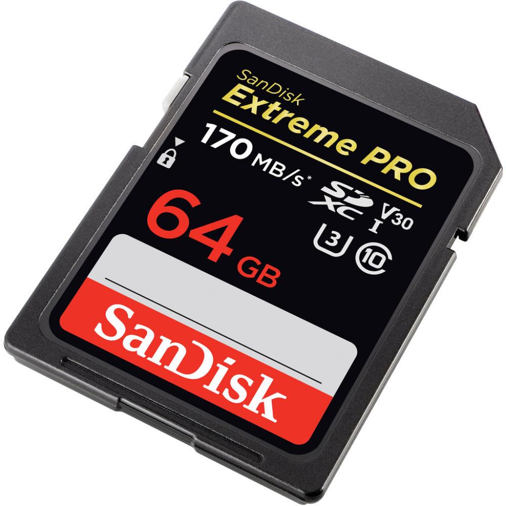 Карта пам'яті SanDisk 64GB SDXC class 10 V30 UHS-I U3 Extreme Pro (SDSDXXY-064G-GN4IN) - зображення 3