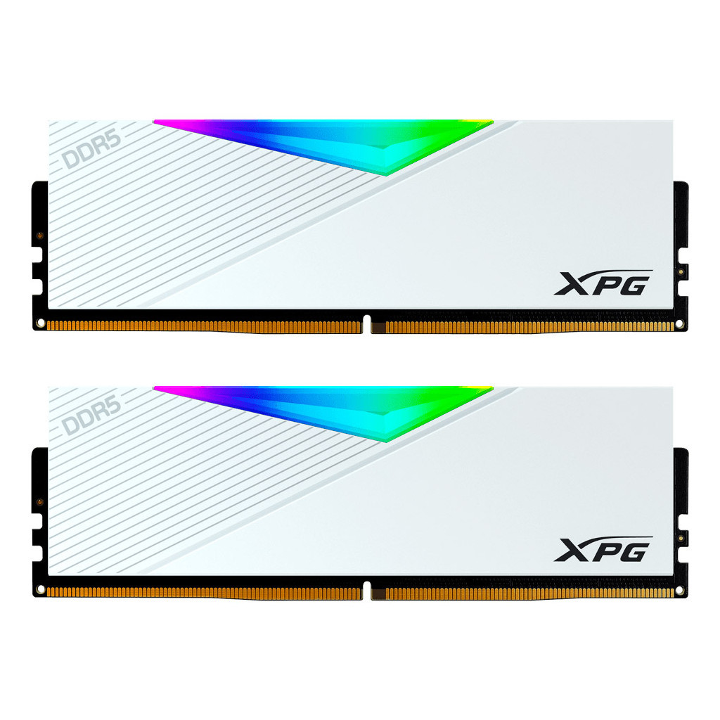 Модуль пам'яті для комп'ютера DDR5 32GB (2x16GB) 5200 MHz XPG Lancer RGB White ADATA (AX5U5200C3816G-DCLARWH) - зображення 1
