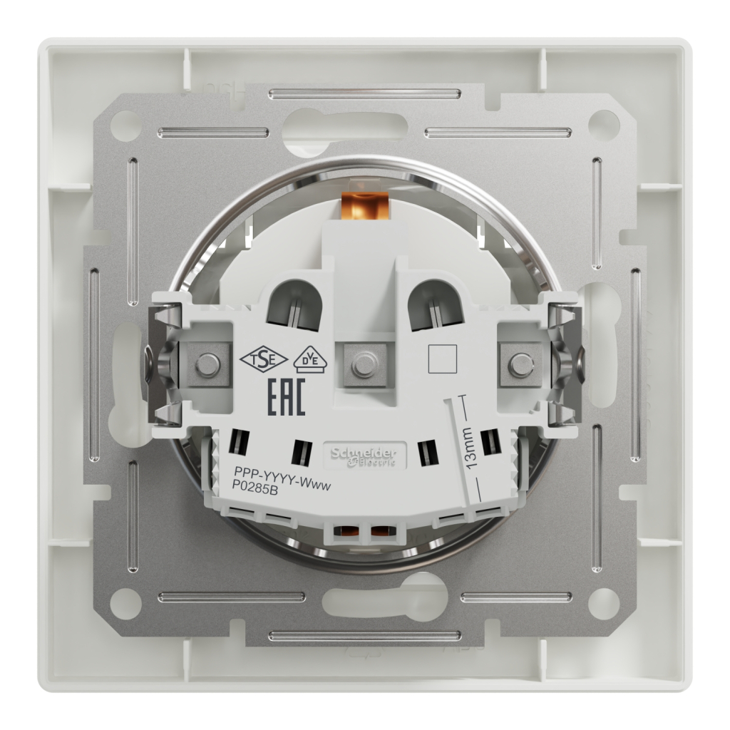 Розетка Schneider Electric ASFORA з кришкою, біла (EPH3100121) - изображение 8