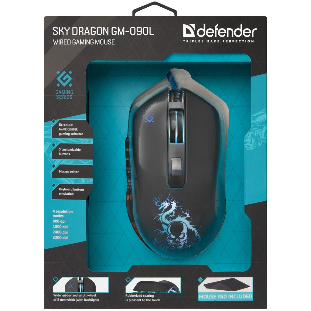 Мишка Defender Sky Dragon GM-090L Black (52090) - зображення 7
