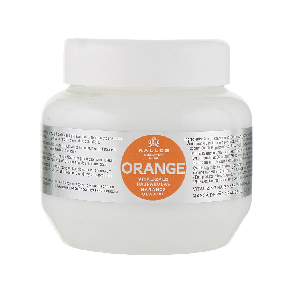 Маска для волосся Kallos Cosmetics Orange Зміцнювальна з олією апельсина 275 мл (5998889516994) - зображення 1