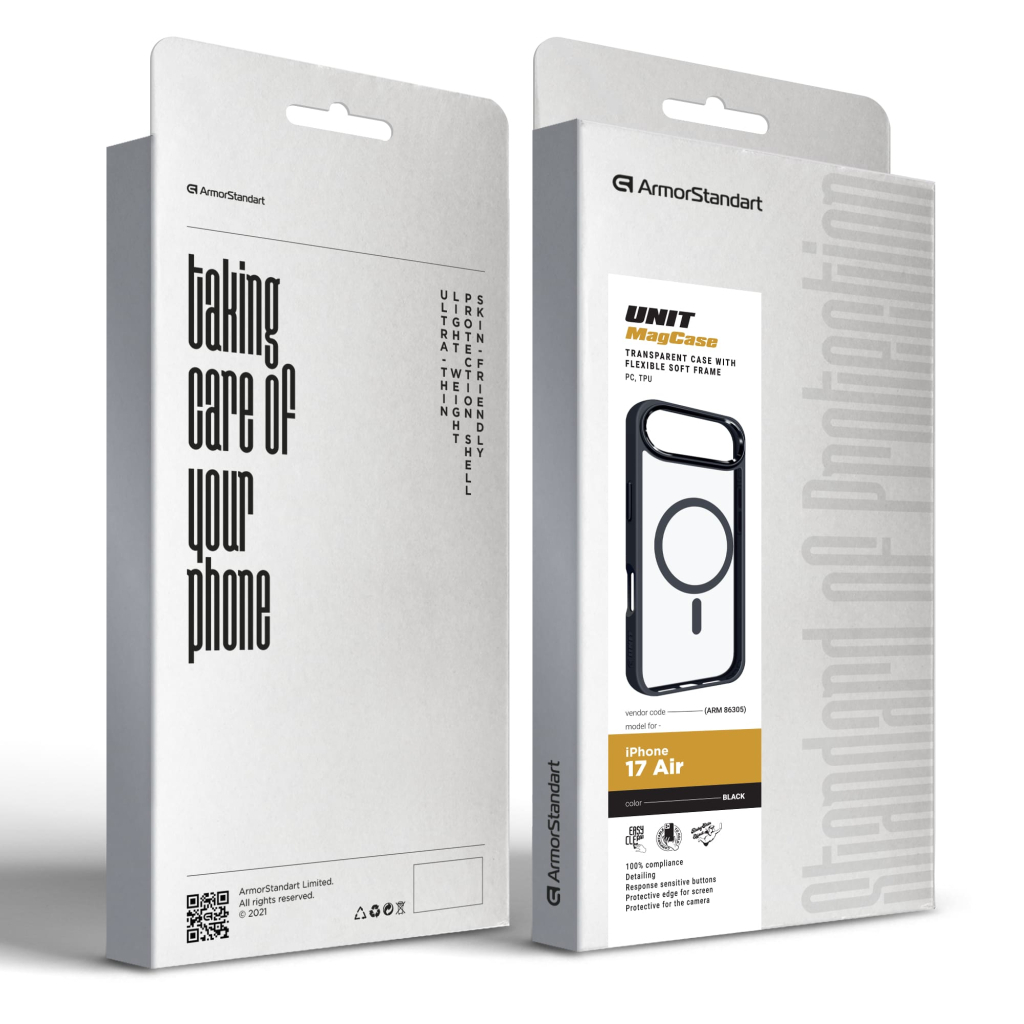 Чохол до мобільного телефона Armorstandart Unit MagCase Apple iPhone 17 Air Black (ARM86305) - зображення 6
