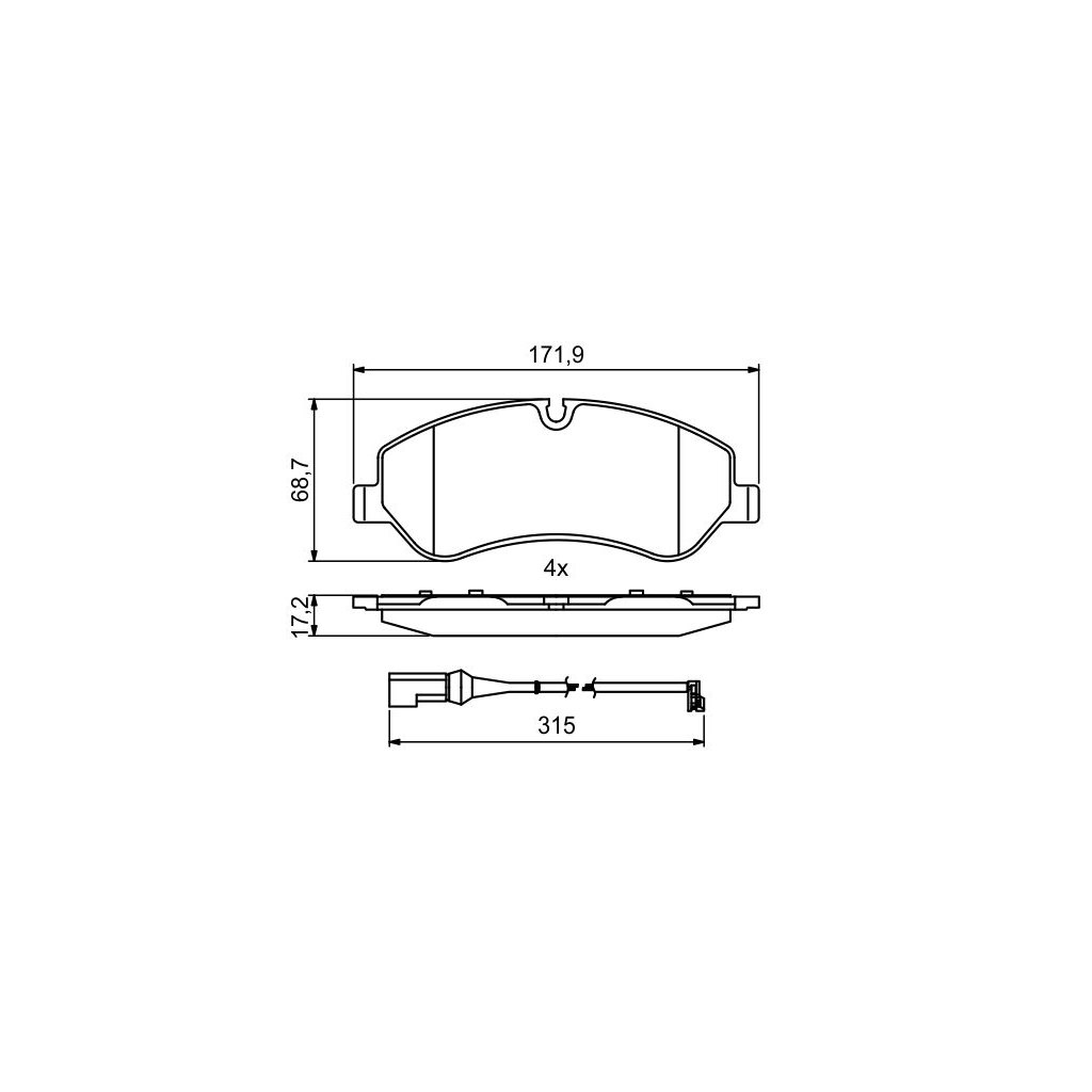 Гальмівні колодки Bosch 0986494844 - зображення 3