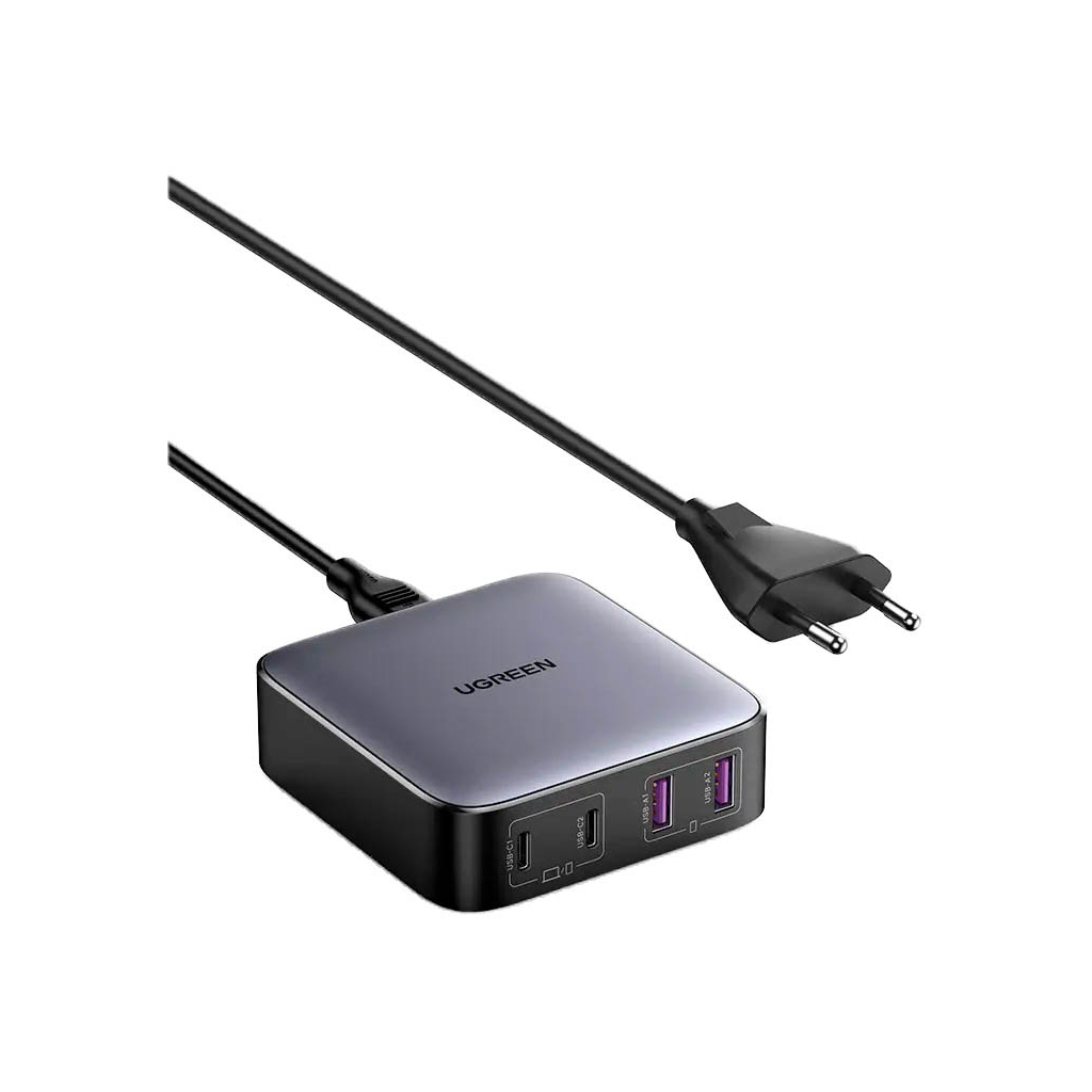 Зарядний пристрій Ugreen 4xUSB 65W (2хUSB-C+2xUSB-A) Gan CD327 (90747) - изображение 2