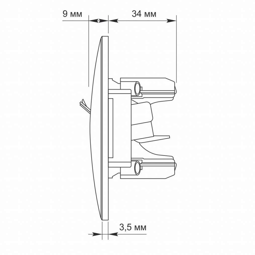 Комп'ютерна розетка Videx BINERA CAT6 + CAT3 подвійна черн (VF-BNSK2PC6TF3-BG) - изображение 5