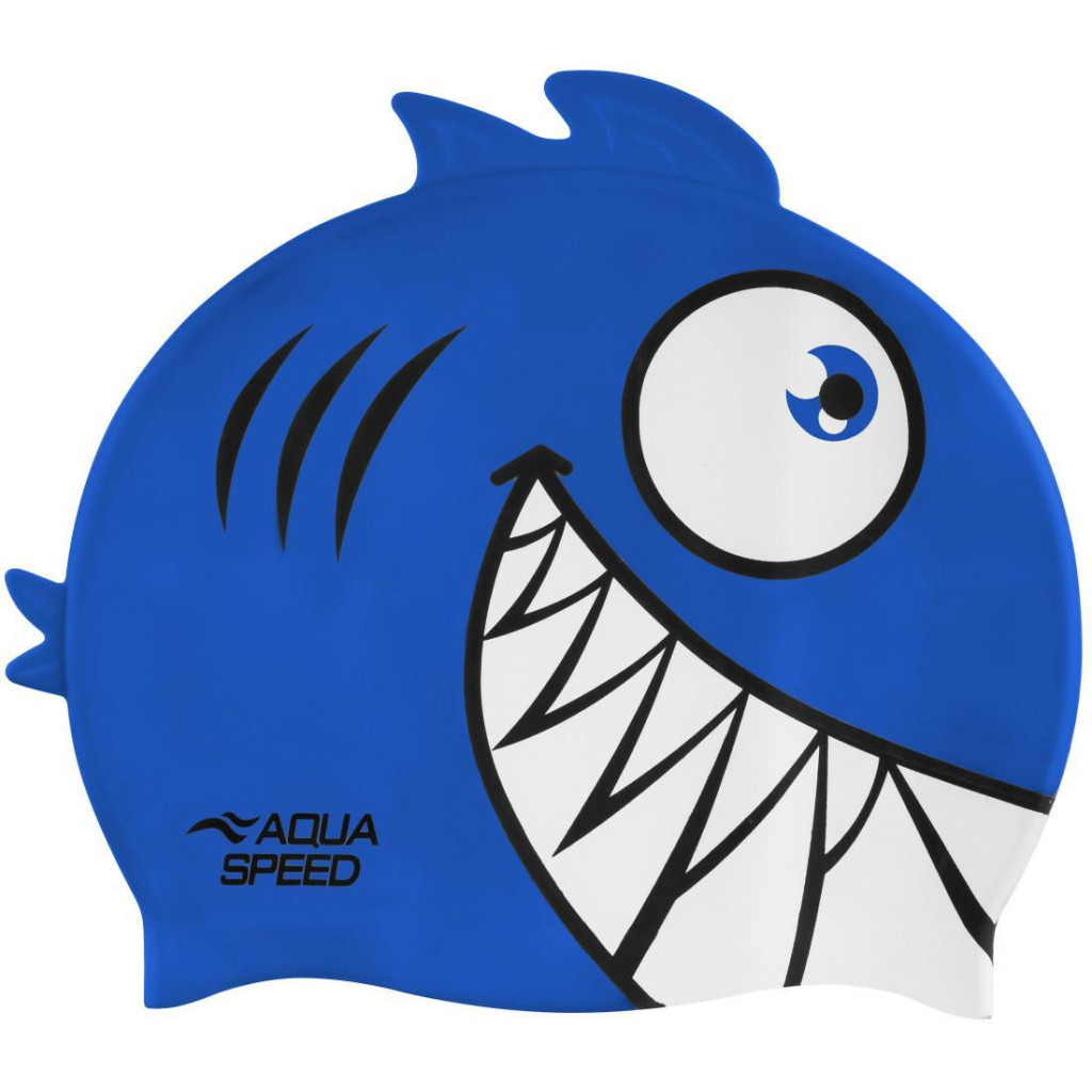 Шапка для плавання Aqua Speed Zoo Pirana 246-01 9696 синій Діт OSFM (5908217696960) - зображення 1