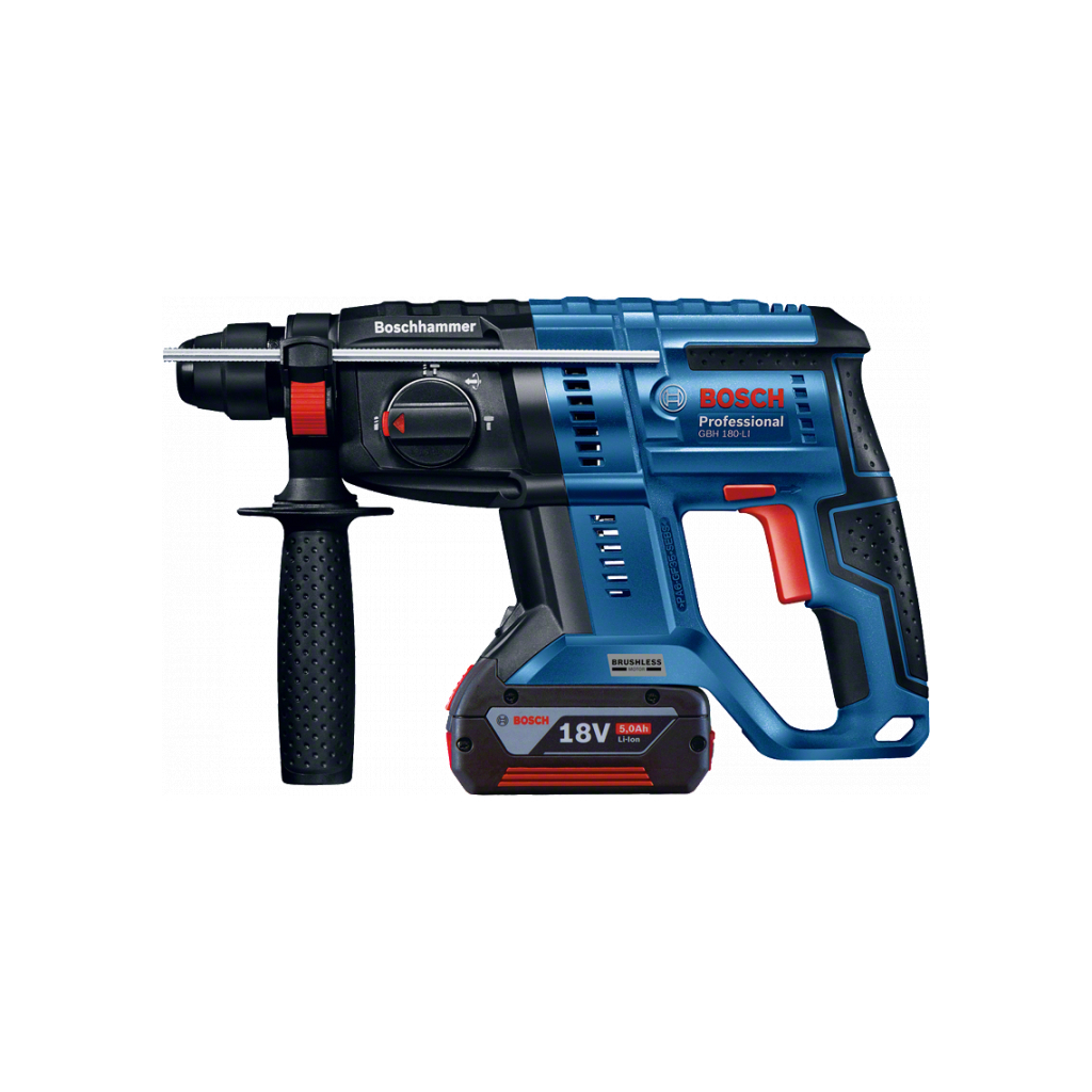 Перфоратор Bosch GBH 180-LI, 2х4Ah, 18, 2 Дж, 2.3 кг (0.611.911.121) - зображення 7