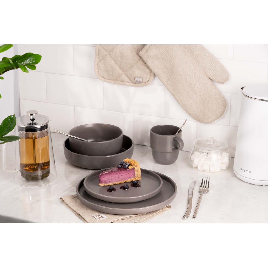 Тарілка Ardesto Trento Dessert 20,5 см Grey (AR2920TG) - зображення 3