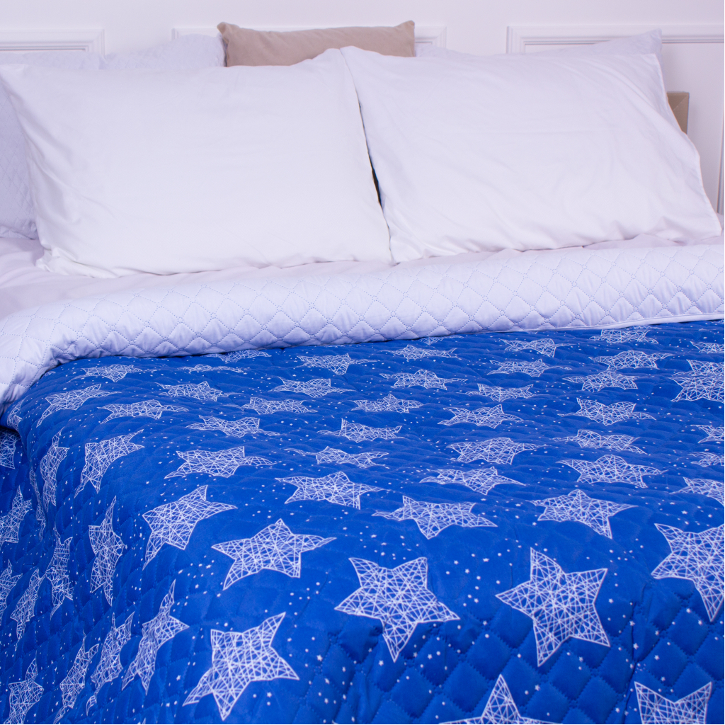 Покривало MirSon Print Line №7128 Blue Star 180х210 (2200006079057) - зображення 4