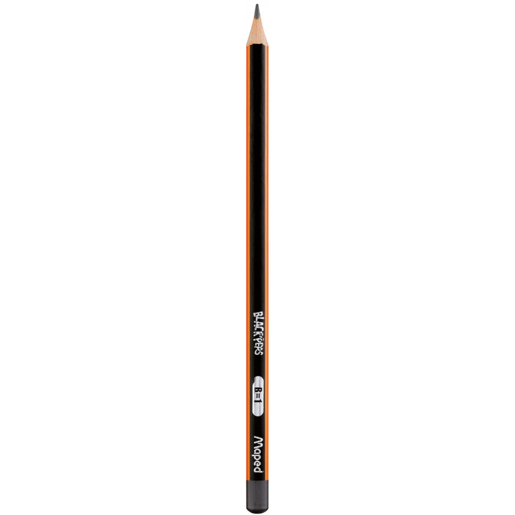 Олівець графітний Maped BLACK PEPS, B, без ластику (MP.850024) - изображение 1