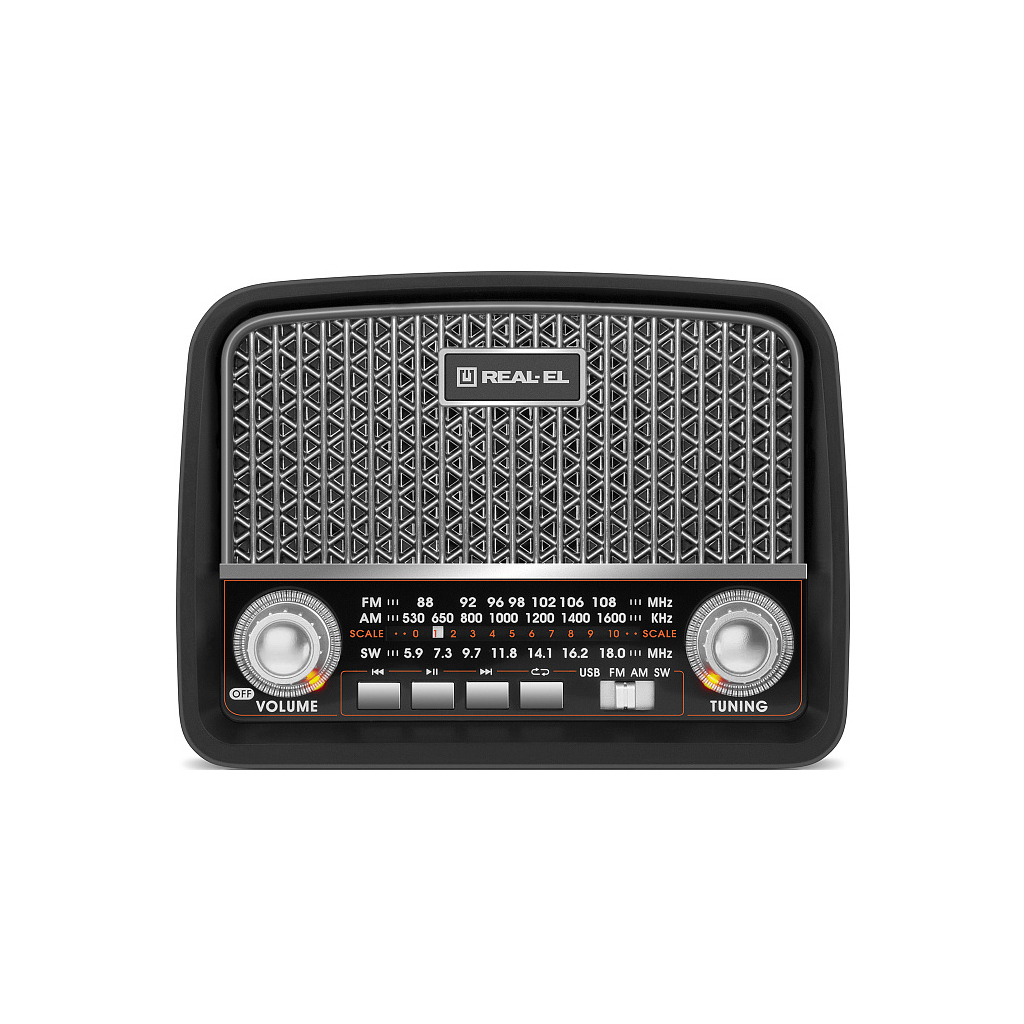 Портативний радіоприймач REAL-EL X-520 Black - изображение 2