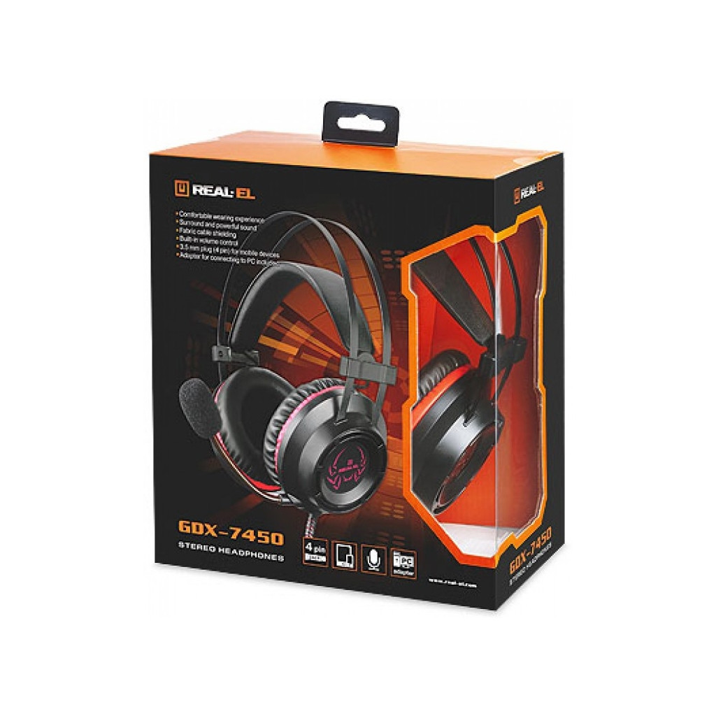 Навушники REAL-EL GDX-7450 Black - зображення 12