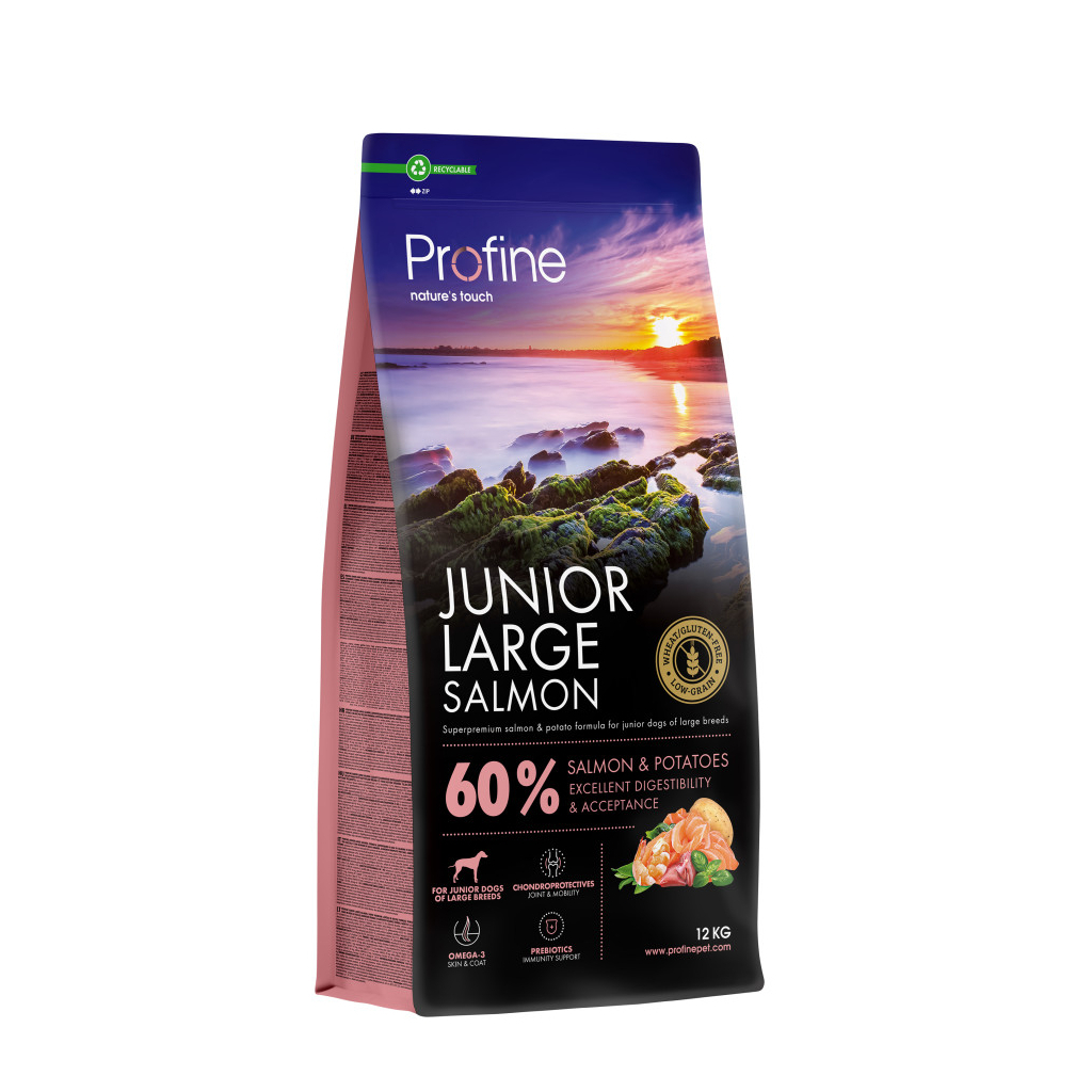 Сухий корм для собак Profine Junior Large Salmon and Potatoes для цуценят та юніорів великих порід 12 кг (8595602569472) - зображення 1
