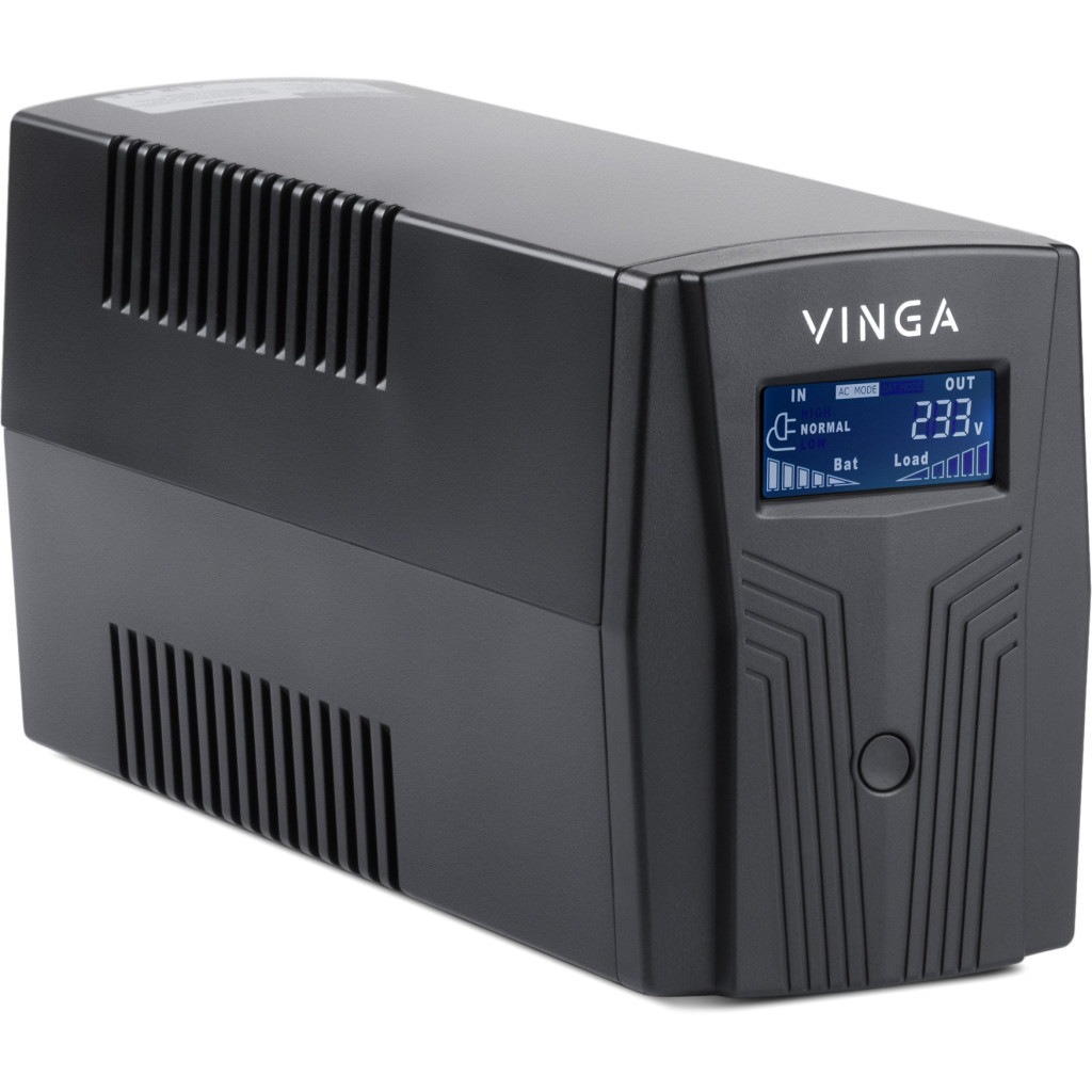 Пристрій безперебійного живлення Vinga LCD 1500VA plastic case (VPC-1500P) - зображення 2