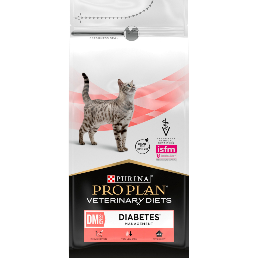 Сухий корм для кішок Purina Pro Plan Veterinary Diets DM ST/OX Diabetes Management Для регулювання надходження глюкози (цукровий діабет) 1.5 кг (7613035159822) - зображення 3