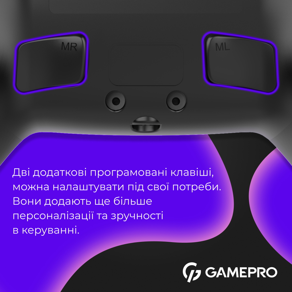 Геймпад GamePro із зарядною станцією 2.4G/BT 5.1/USB (Switch/PS/PC/iOS/Android) RGB Black (GPS20BDOC) - зображення 7