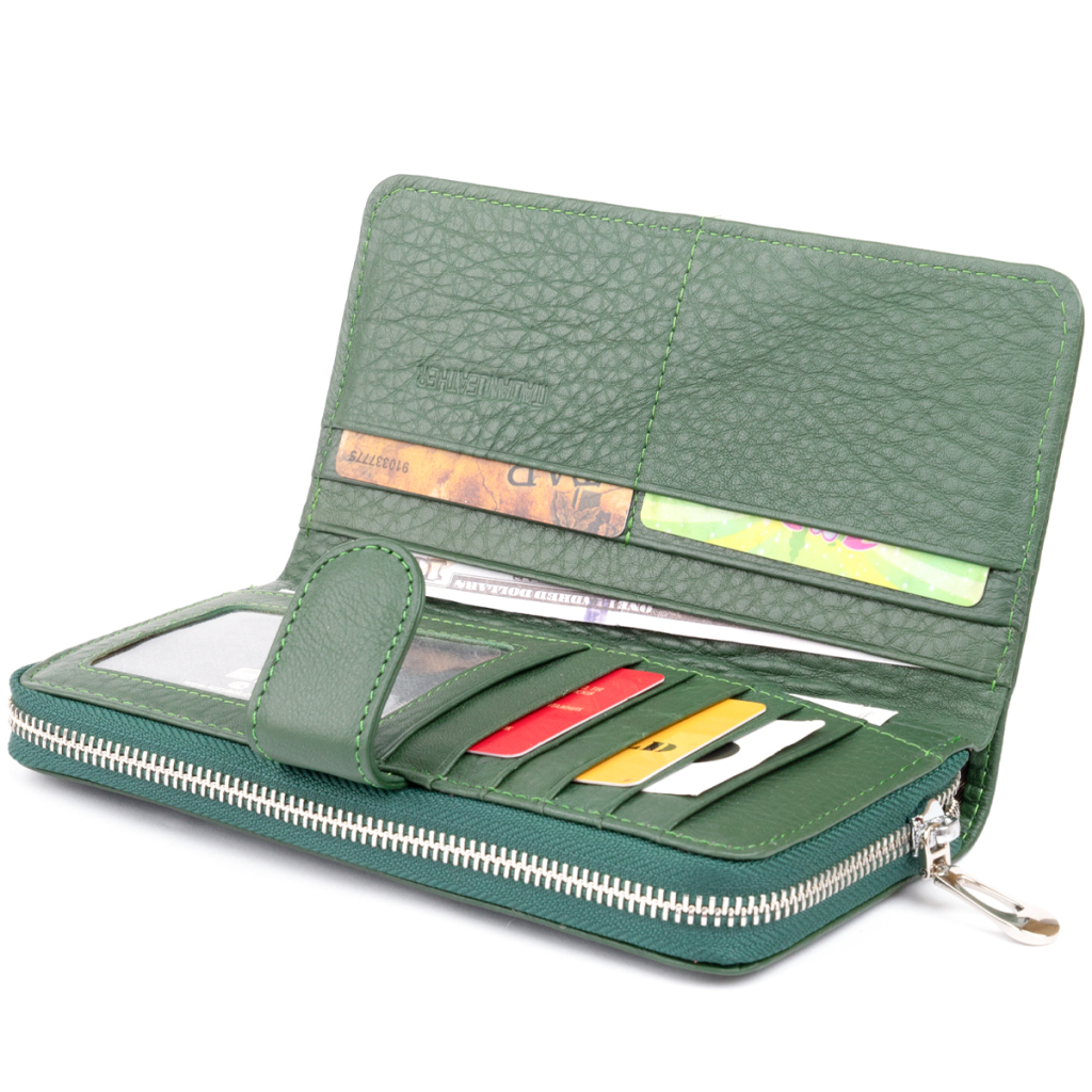 Гаманець ST Leather Зі шкіри унісекс Зелений (19304) - зображення 5