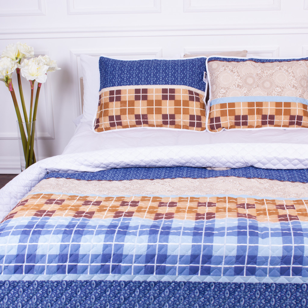 Покривало MirSon набір Print Line №5944 Cornet 150х210 см + наволочка 50х70 см (2200006169406) - зображення 8