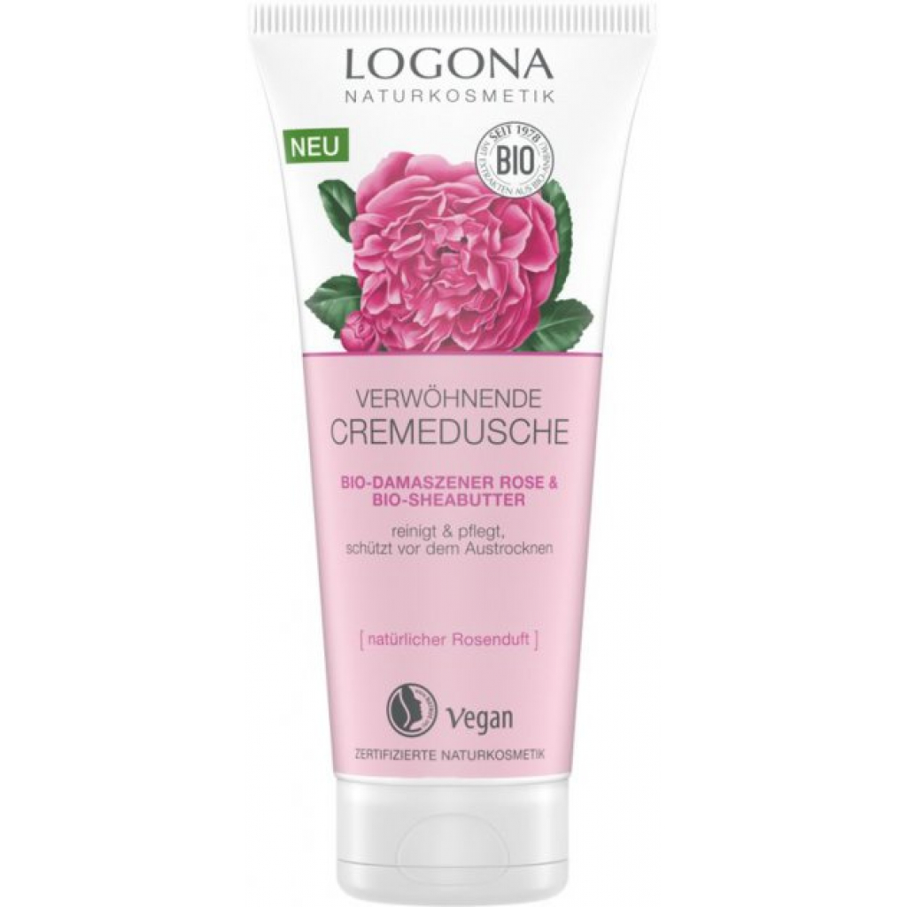 Гель для душу Logona Троянда та Ши зволожувальний 200 мл (4017645042827) - зображення 1