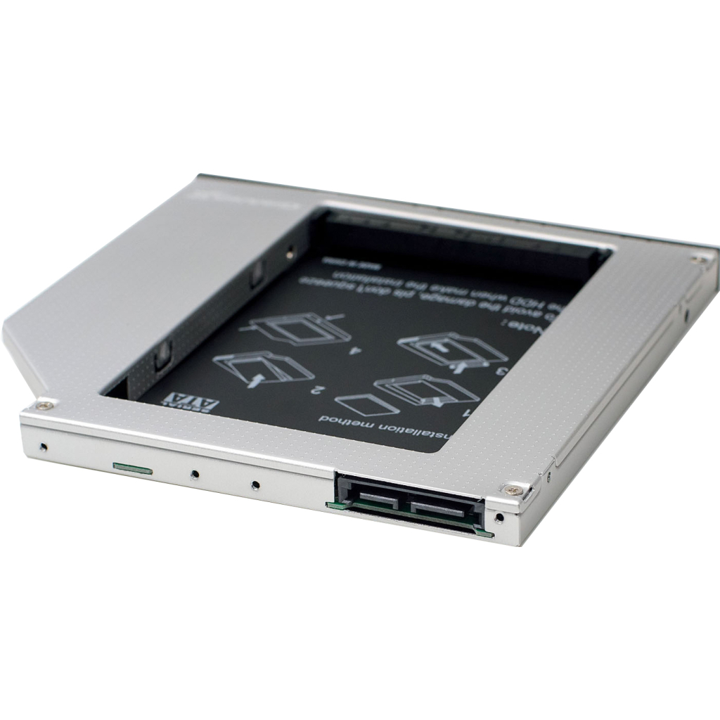 Фрейм-перехідник Grand-X HDD 2.5'' to notebook 9.5 mm ODD SATA/mSATA (HDC-24) - зображення 2