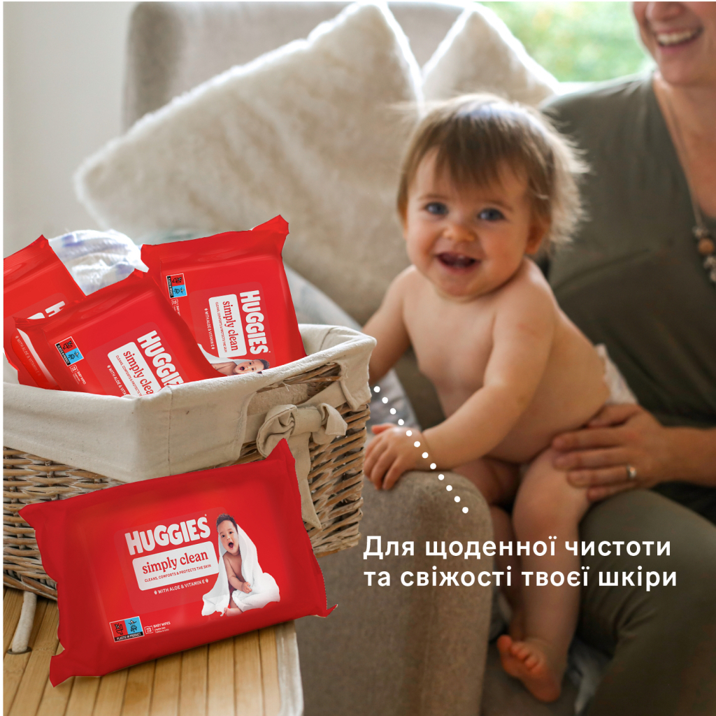 Дитячі вологі серветки Huggies Simply Clean 72 шт (5029053582238) - зображення 11