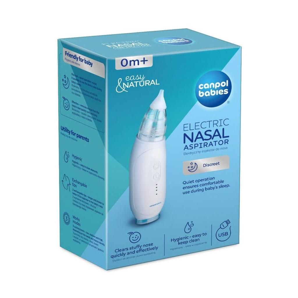 Носовий аспіратор Canpol babies електричний Easy Natural (9/319) - зображення 1