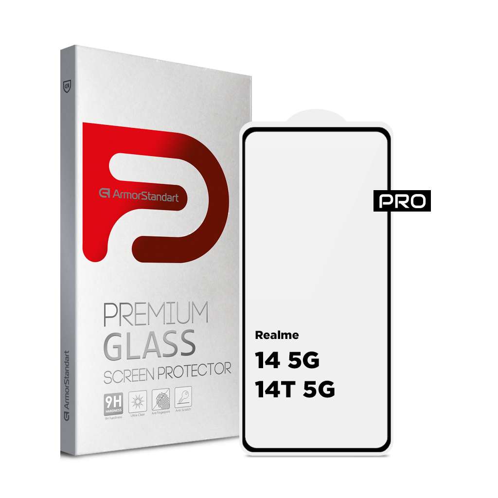 Скло захисне Armorstandart Pro Realme 14 5G / 14T 5G Black (ARM83563) - зображення 1