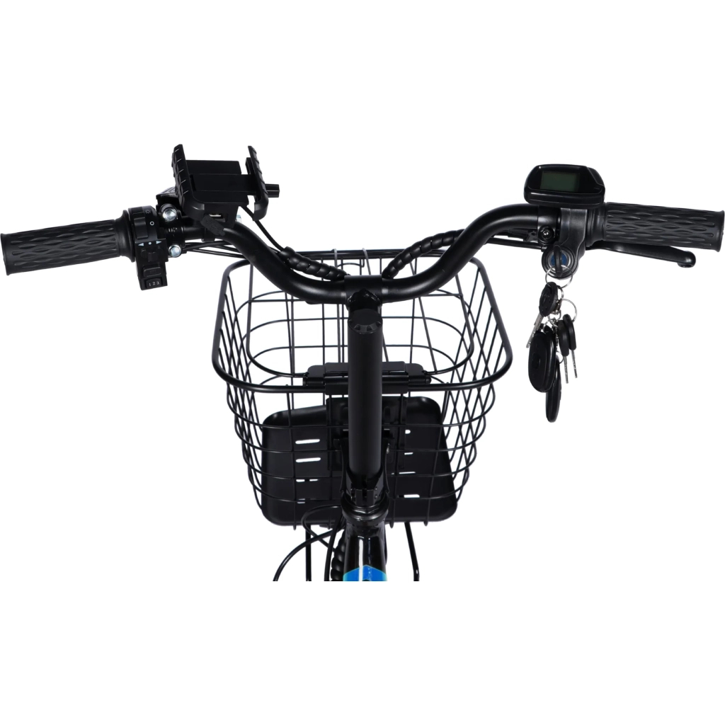 Електровелосипед Space 18" eELDORADO рама-15" 48B 10А*г 500Вт чорно-синій 2025 (ELB-SP-18-002) - зображення 5