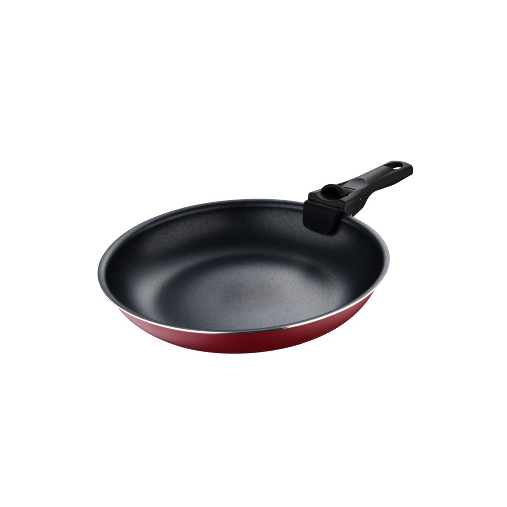 Набір сковорідок Bergner Click & cook, зі знімною ручкою, 22/26 см, червоний (BG-31605-RD) - зображення 2