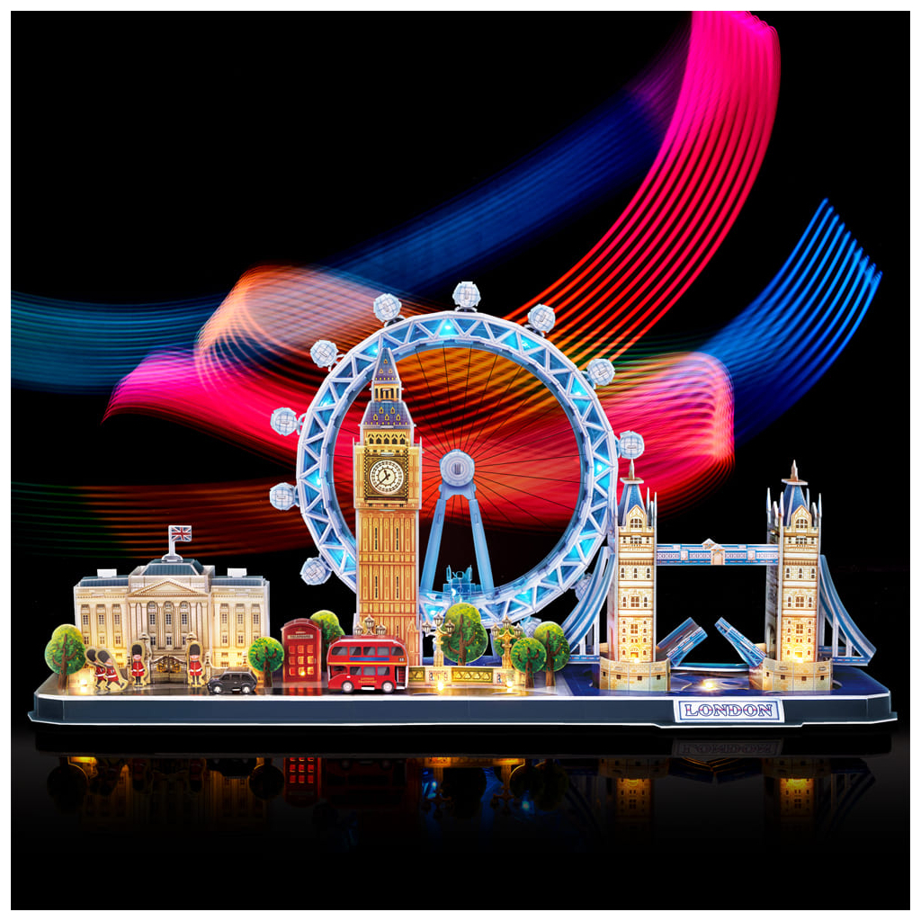 Пазл Cubic Fun Тривимірна головоломка-конструктор City Line Лондон з LED підсвіткою (L532h) - зображення 6