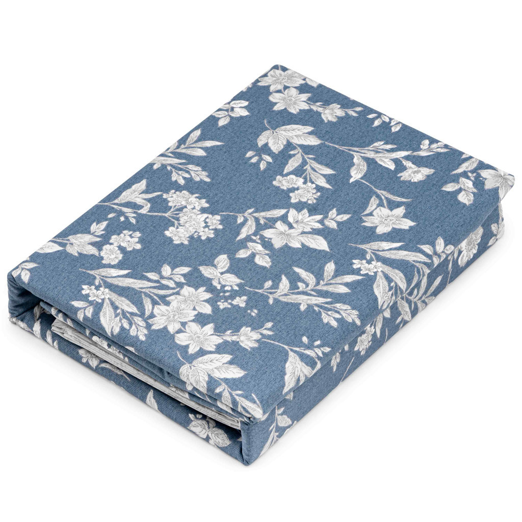 Постільна білизна Ardesto Gloria сатин квіти синій євро 200х220 (ART2022FB) - зображення 2