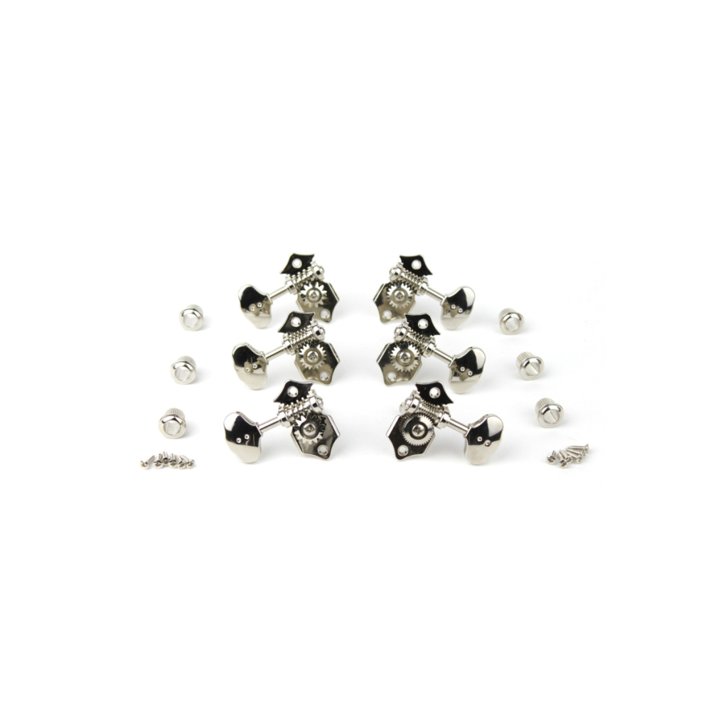 Кілки для гітари Graph Tech PRN-3422-N0 Acoustic 3+3 Butterbean Button Nickel (235526) - изображение 3