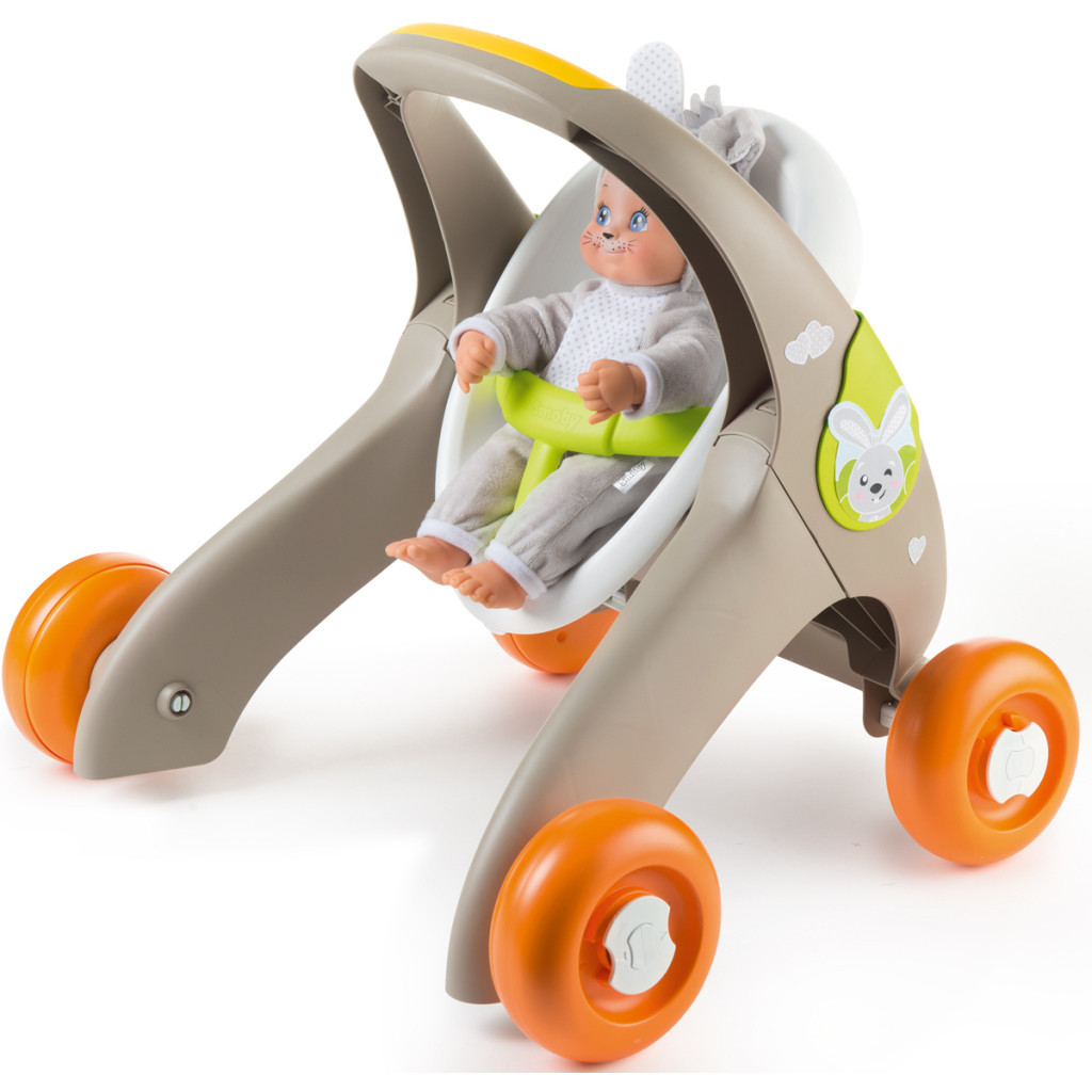 Коляска для ляльок Smoby Mini Kiss 3в1 Веселі тварини (210206) - зображення 3