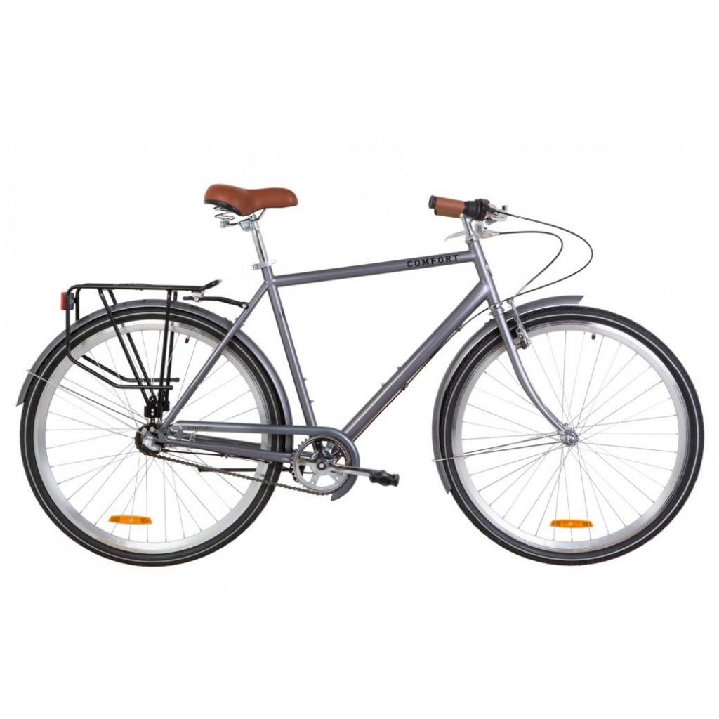 Велосипед Дорожник 28" COMFORT MALE PH рама-22" 2019 сірий з багажником (OPS-D-28-135) - зображення 1